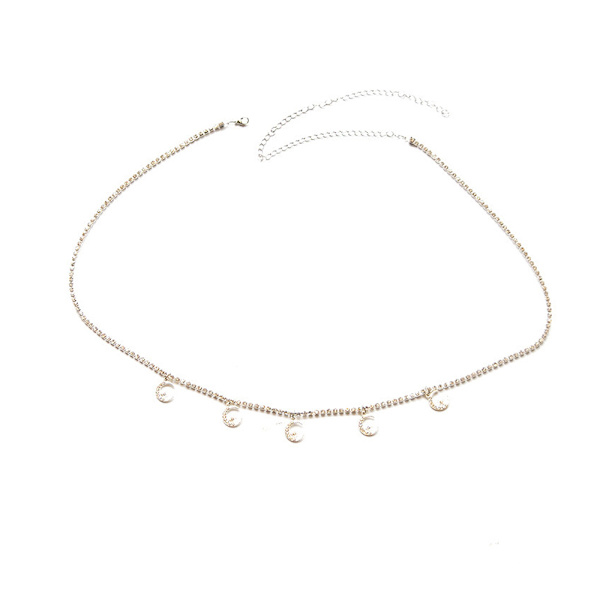 Midjekjede Krystall Mage Body Chains Måne Strand Mote Midje