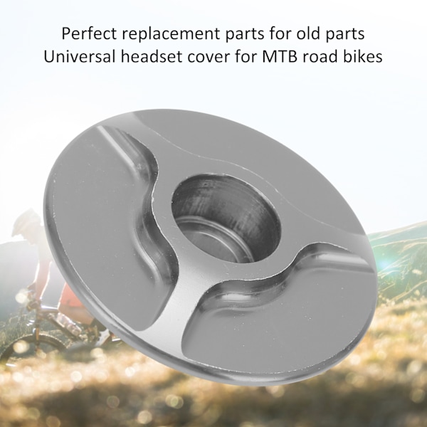 Cykling Elegans, Topplock för Headset i Aluminiumlegering, Enkel Elegant Design, Precisionspassform för MTB Landsvägscyklar, Kompressionsplugg Säkerställer Hög Hållfasthet