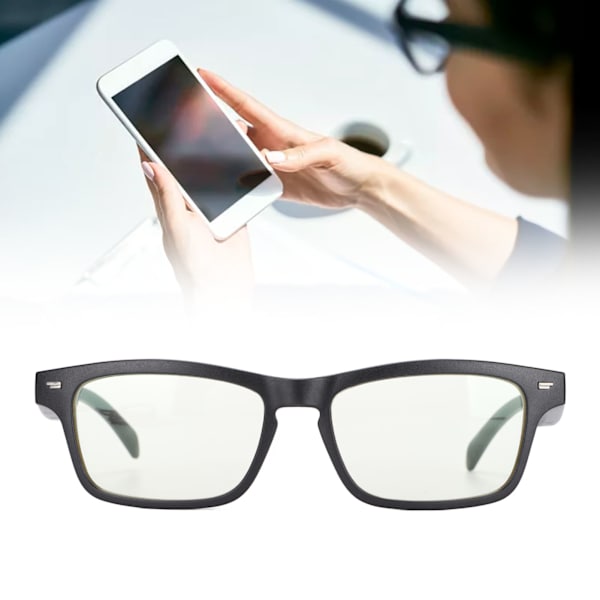 Bluetooth Audio Smart Glasögon med Anti Blue Light Lins Vattentäta Bluetooth Glasögon för Möte Resor