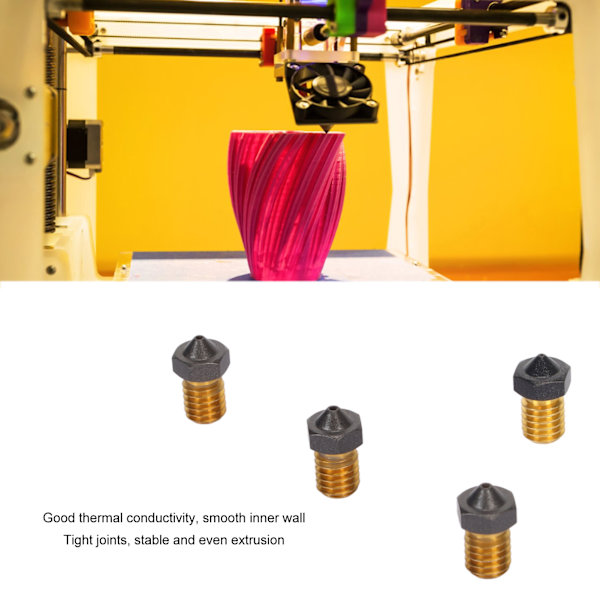 5 stk 3D-printer dyse til Ender 3D V6 3D-printere messing dyse spidser