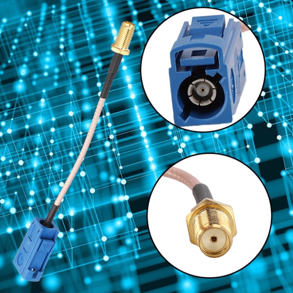 13cm Bil GPS Antenne Adapter Kabel Fakra til SMA Adapter Fint Kobber Stik Kabel
