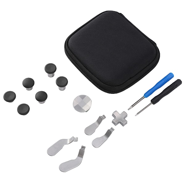 14PCS/Set Knappknappar Ersättningskit Controllerknapp för XBOX ONE ELITE/ PS4 / Switch(Svart)