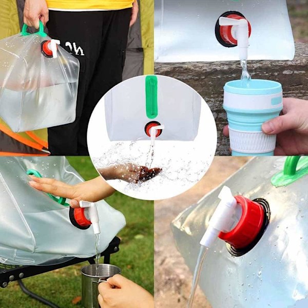 Bärbar Vattenbehållare, Vikbar Vattenpåse För Utomhuscamping, Slitstarkt Och Säkert PVC-material, Stor Kapacitet För Betydande Vattenlagring