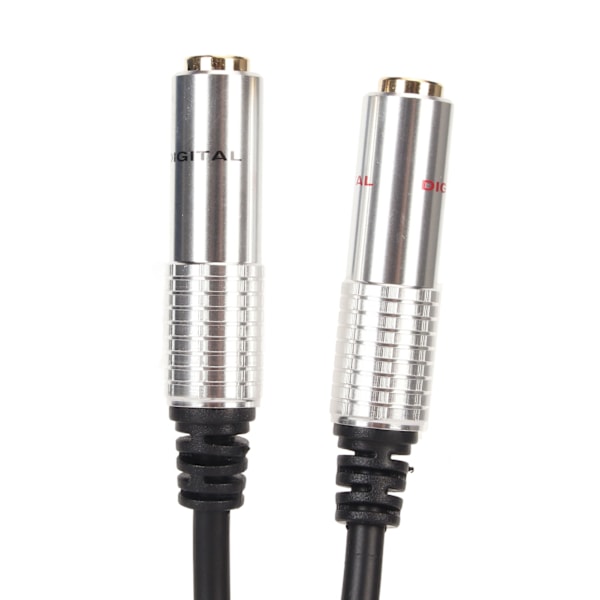 1/4 tommer stereo splitter Y-kabel aluminiumlegeringsskal 6,35 mm mono han-stik til dobbelt 6,35 mm hun-stik kabel 19,7 tommer