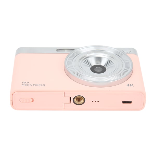 4K digitalkamera 2,88 tommers IPS HD speilløs kamera AF autofokus 16x zoom 50MP kamera for makrofotografering rosa