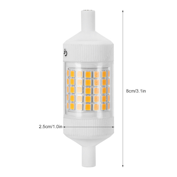 R7S 80LED Dimbar Lampa Glödlampa 80mm Dubbeländad Ljuskälla Acce
