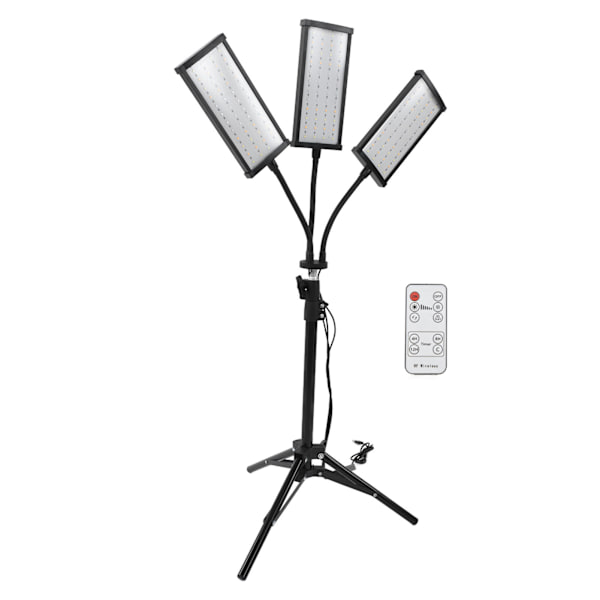 Tripod växtlampa 3 omkopplingslägen 10 dimbar ljusstyrka LED Gro