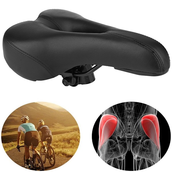 Cykel Sadel Gel Vaddering Ventilerad Design Memory Foam För Utomhus Cykeläventyr, Universell Passform Ergonomisk Cykelsits Med Nötningsbeständighet