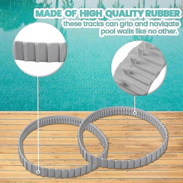 2-pack Maytronics Dolphin Pool Cleaner Ersättningsskenor 9983152-R2 Grå