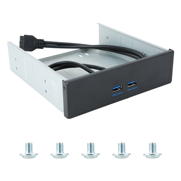 Höghastighets 20-stifts 2-portars USB 3.0-hub optisk drivenhet frontpanel