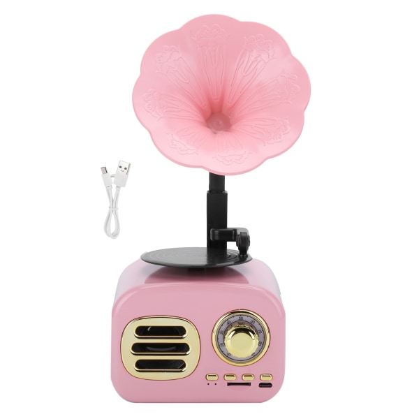 Kannettava gramofoni Vintage Retro Bluetooth-kaiutin Kaiutinlaatikko Varusteet Lisävarusteet