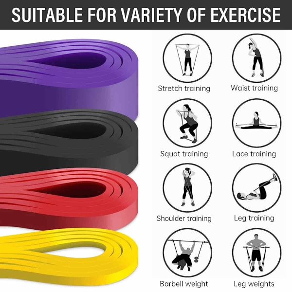 Motståndsband, Draghjälpsband för Träning, Fysioterapi, Naturlig Latex, Hållbar Giftfri, Luktfri Halkfri, Mångsidig Hemmaträning