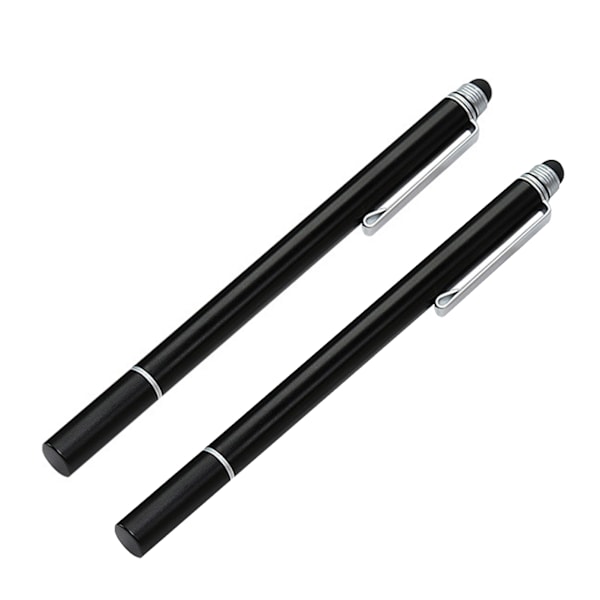 2 stk. kapacitiv pen stylus 2 i 1 ledende plastikhoved transparent sugekop touch screen smartphone tilbehør