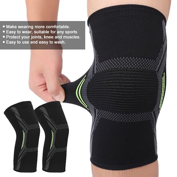 Unisex Sports Knäskydd Senor Träning Verktyg Elastiskt Knäskydd Stöd (m)