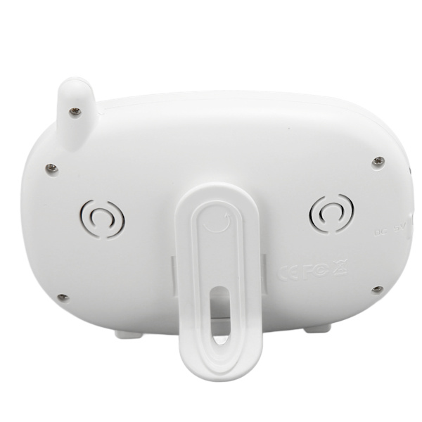 Babyalarm Video 3,5 tommer skærm Video Babyalarm med kamera med nattesyn 2-vejs lyd Vuggeviser EU-stik 100-240v