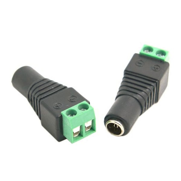 DC Strömkontakt 5.5mm X 2.1mm, Kraftig Innerkabel Enkel Installation, Säkerhet Maximal Ström Dubbelskiktsformsprutning För LED-Strip