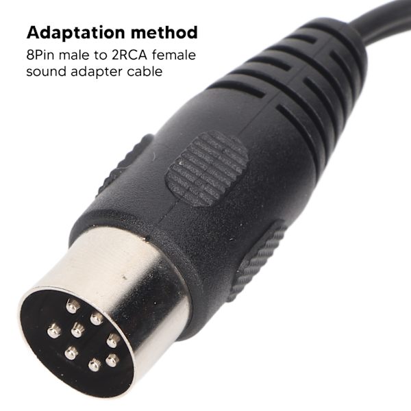 8-polet DIN til 2 RCA Adapterkabel 8-polet Han til 2 Hun RCA Kabel til Lydinstrumentudstyr 1,5 m / 1,5 m