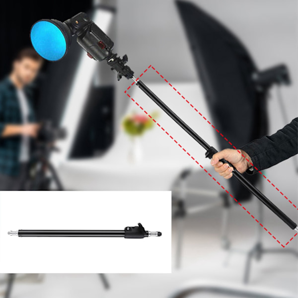 Fotostudio 45-74 cm justerbar förlängningsstång för ljusmikrofonarmstativ
