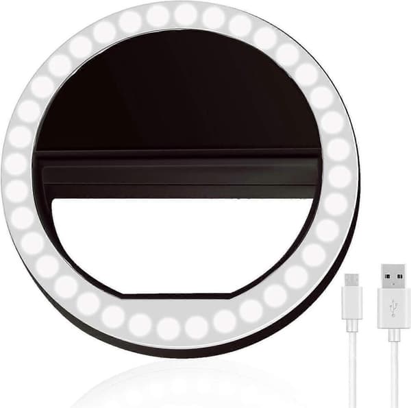 2025 Nyeste Selfie Ringlys Oppladbart Bærbart Clip-On Selfie Fylllys