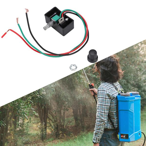Elektrisk spruta regulator 12V justeringsswitch regulator hastighetsomkopplare jordbrukstillbehör