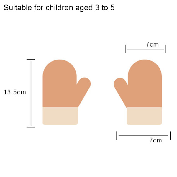 Barnas Vinter Varme Hel Finger Votter Baby Tykk Fleece