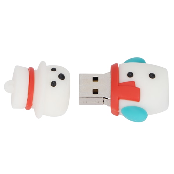 Minnessticka Hög Hastighet Plug and Play Tålig Härlig Snögubbe Form Smidig Portabel Flashdrive för Hemmakontor Resor 2GB
