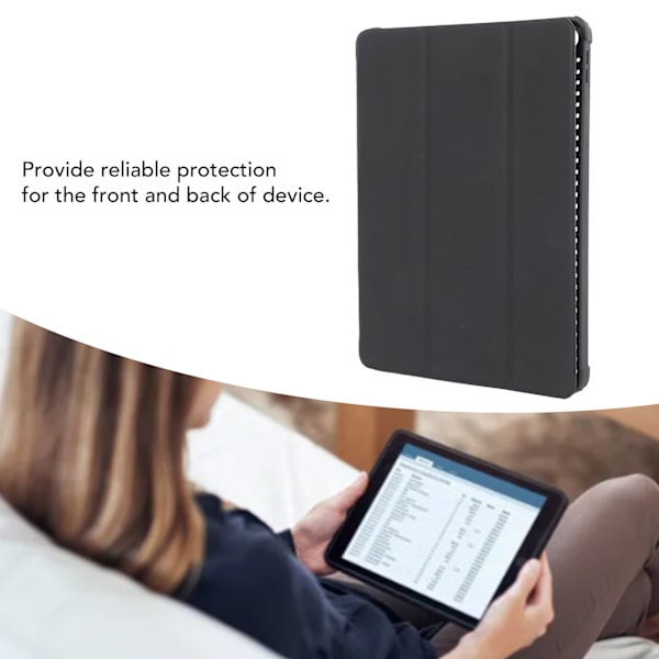 Tablet Etui Sort Åndbar Præcise Udskæringer Blyantholder Magnetisk Lukning PU Læder Etui til IOS Tablet 10.2in