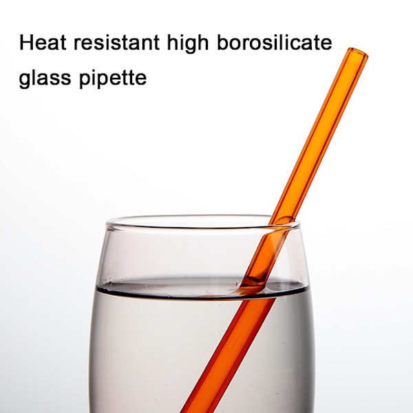 Genanvendelige glasstrå, gennemsigtigt glasdrikkestrå, - perfekt til smoothies, milkshakes, te, juice