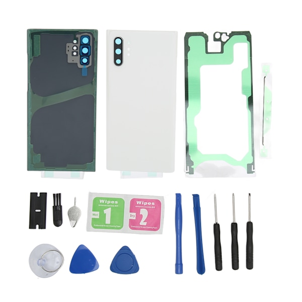 Bakre glassdeksel erstatning perfekt passform foran ytre glasskjermdeksel for Samsung Galaxy Note 10 Plus