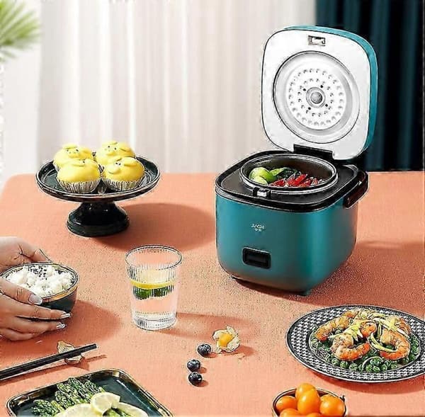 GETIT Steamer Mini Riskokare 1,2l 200w Non-stick Foder 1,2 L Grön 200 W