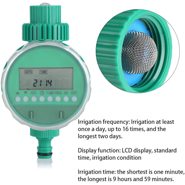 Automaattinen sähköinen digitaalinen puutarhakasteluajastin Älykäs kukkien kasteluohjain