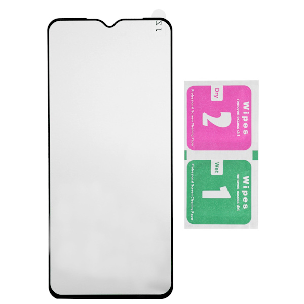 Full Cover Härdat Glass Skärmskyddsfilm för Redmi 9A Mobiltelefoner SkyddSvart