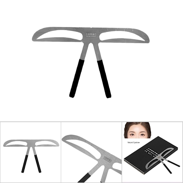 Profesjonell øyenbrynsformingsmal DIY-forming Define Ruler Makeup Tool Natural Eyebrow