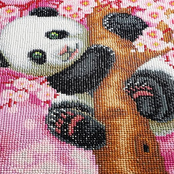 5D Diamantbroderi Kit, 30x40cm, Måla efter nummer, Full Diamantmålning, Diamantmålning, Full Diamantbroderi Kit, Söta Panda