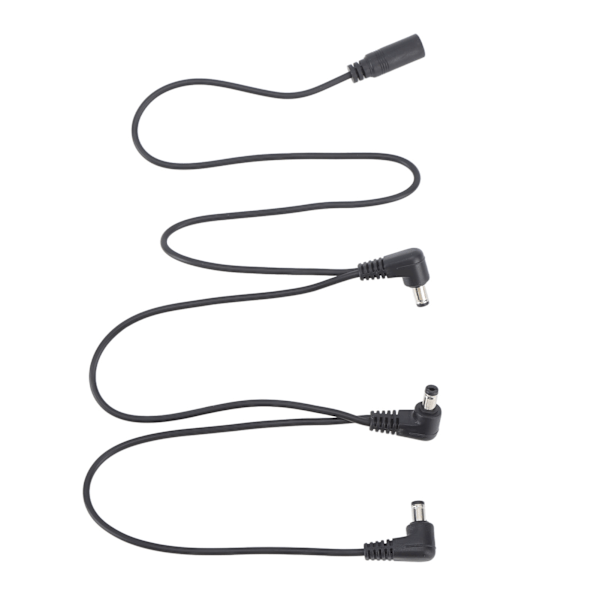 Vinkelkontakter för snygg anslutning, Multi-kontakt strömkabel säkerställer strömkälla fördelning för gitarrpedaler, Daisy Chain-kabel erbjuder överlägsen