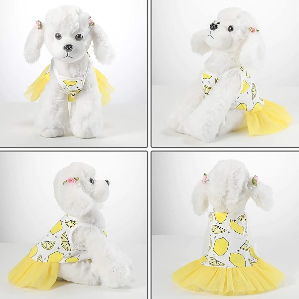 Härlig Ananas Ärmlös Spetskjol, Mesh Tulle Design & Söt Design, Flickhundkläder För Sommarfester (3 Stilar Tillgängliga)