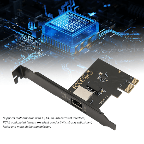 PCIe-verkkokortti RTL8111 -verkkoadapteri, nopea gigabitin Ethernet-kortti peleihin, toimistoon, Windows 10:lle ja 11:lle