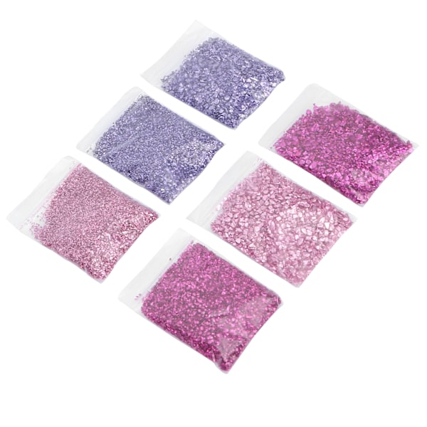 Krossat Glas Hantverksglitter av Högkvalitativt Glasmaterial, Konsttillbehör för Resin, Hemdekoration Vasfyllning Glänsande Nagelpaljetter Flakes för Nagelkonst DIY Smycken