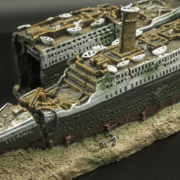 Förvandla Ditt Akvarium: Titanic Skeppsvrak, Realistiska Skeppsdekorationer Med Giftfri Plast, Ihålig Skrovdesign För En Interaktiv Miljö