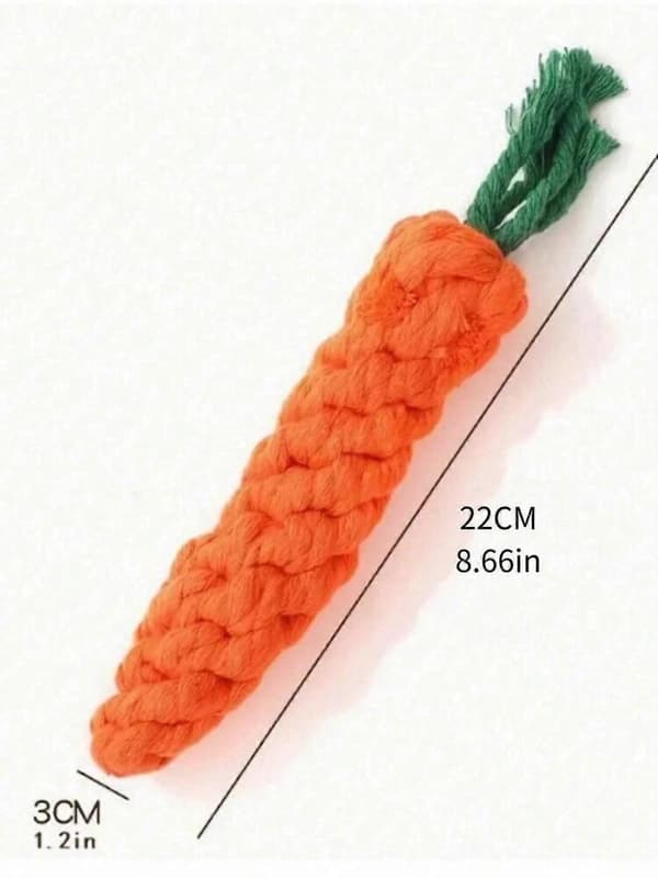 1 stk gulrotformet kjæledyrtyggeleke