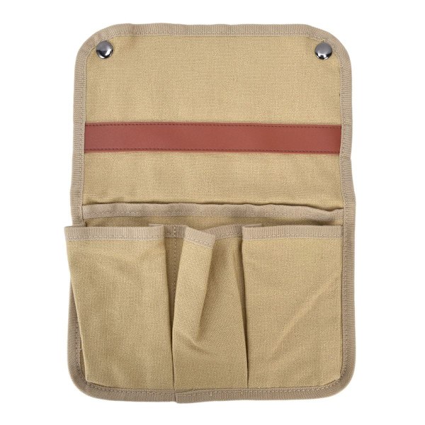 Campingstol Armlen Oppbevaringspose Stor Kapasitet Flere Lommer Bærbar Stol Henge Oppbevaringspose for Utendørs Strand Khaki