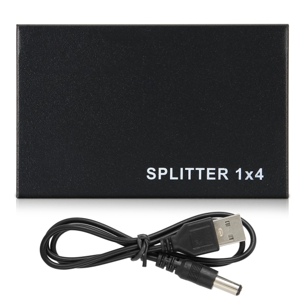 HDMI-splitter 1 ingång 4 utgångar Switcher 4 portar Hub Repeater Förstärkare V1.4 3D 4K 1080p
