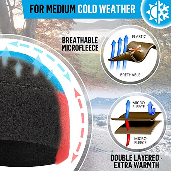 Vinter fleece cykel varm mössa hjälmfoder cykelmössa