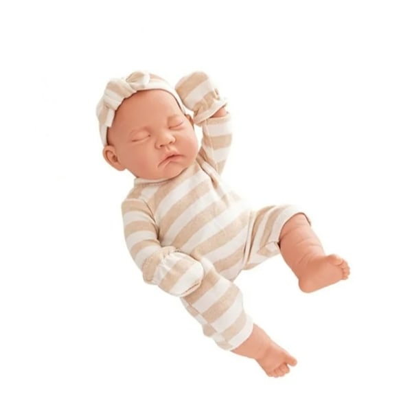30 cm Reborn Babydocka med Dockkläder Realistisk Babydocka Leksak Tvättbar Silikon Babydocka, Nyfödda Babydockor Leksaker för 3 År Gamla Flickor och Pojkar