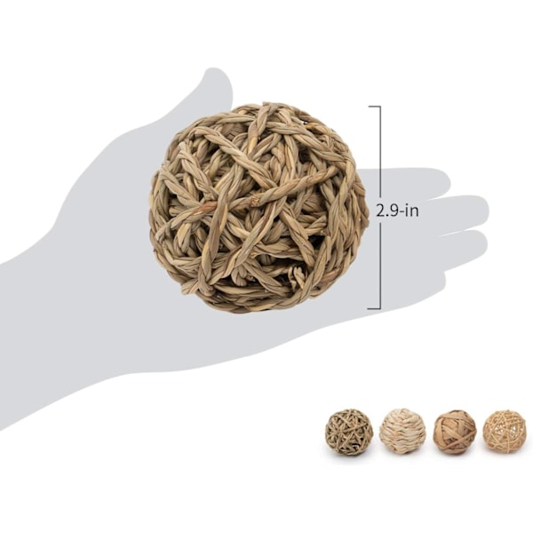 Leksaker att tugga på för smådjur, naturliga material gnagarleksaker förbättrar tandhälsan och förhindrar tristess, handgjord säker husdjursstimulering, lämplig för