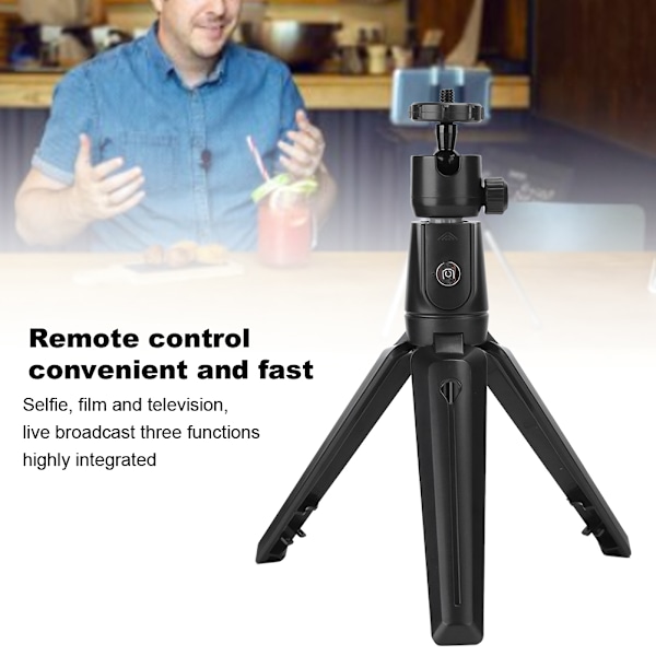 Trådløs Bluetooth Selfie Stick Mini Tripod Udtrækkelig Monopod til IOS til SamsungBlack