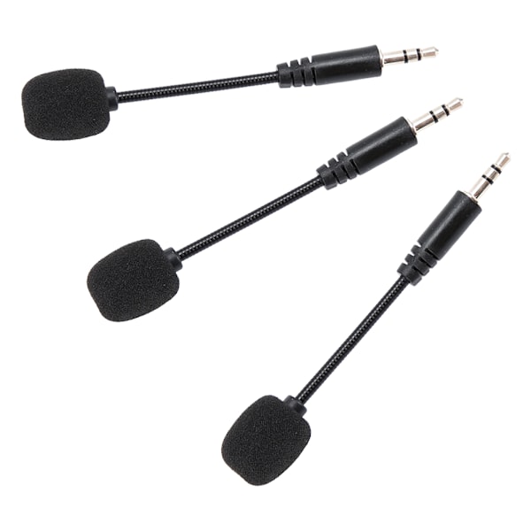 3 stk. 3,5 mm jacks justerbar fleksibel udvidet mini mikrofon til computer mobiltelefon