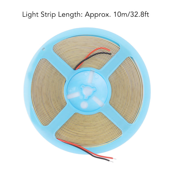 COB LED-stripe lys 320 lysdioder 110lm selvklebende jevn naturlig fleksibel tape lys for innendørs hjemskap 24V 32,8ft