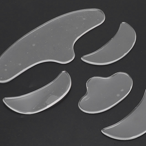 6 st Anti Wrinkle Silikon Patch Pad Hudlyft Återanvändbar Pannöga Haka Ansiktsplåster