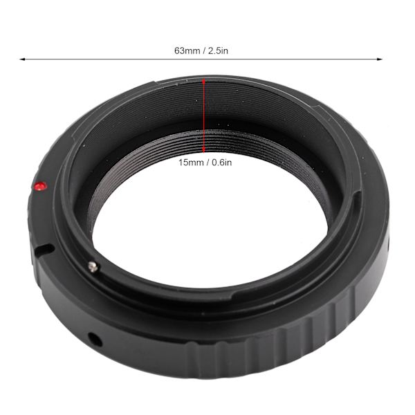 T2/T-kiinnitysalumiininen objektiivin sovitinrengas Canon EOS EF DSLR 650D 60D 550D -kameroille